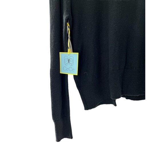 NWT Cici Black Button up Cardigan Featuring LOVE on Neckline Small - Picture 5 of 6